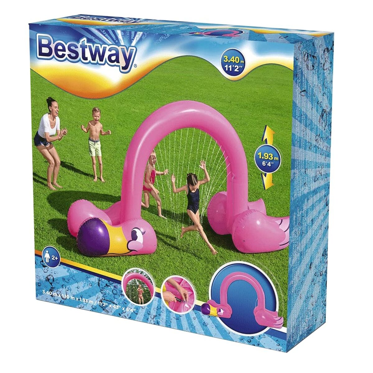 Bestway Jumbo Flamingo Sprinkler 340x110x193 cm +2 Years Garden 52382 - 5