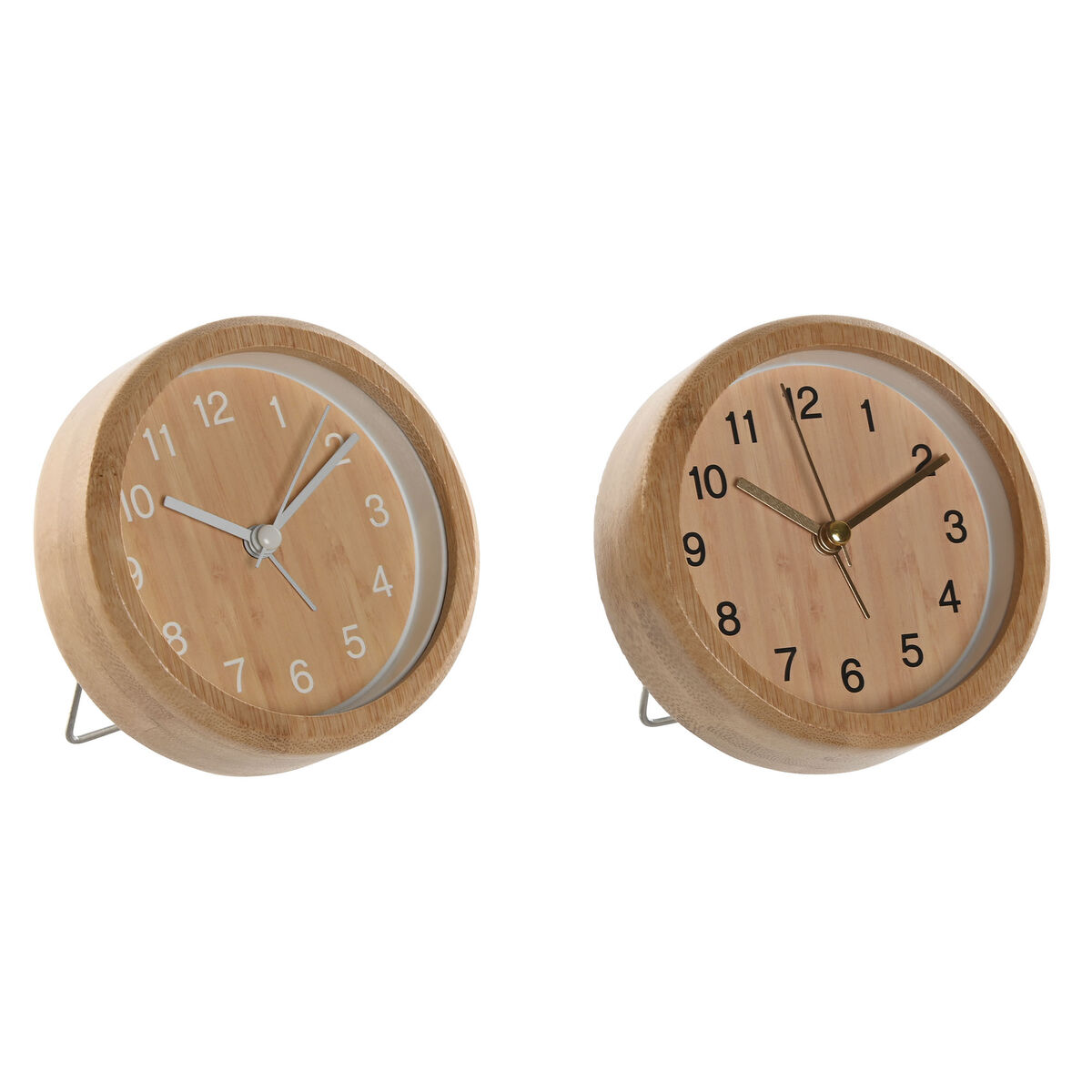 bordsklocka Home ESPRIT Naturell (2 antal)