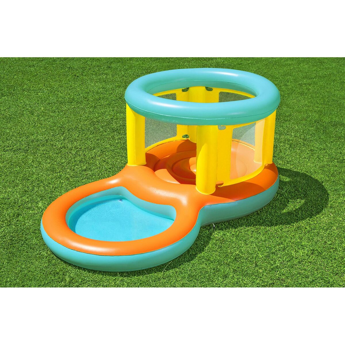 Bestway Uppblåsbar Pool Lekplats Hopper 239x142x102 cm +3 till 6 År Trädgård 52385 - 2
