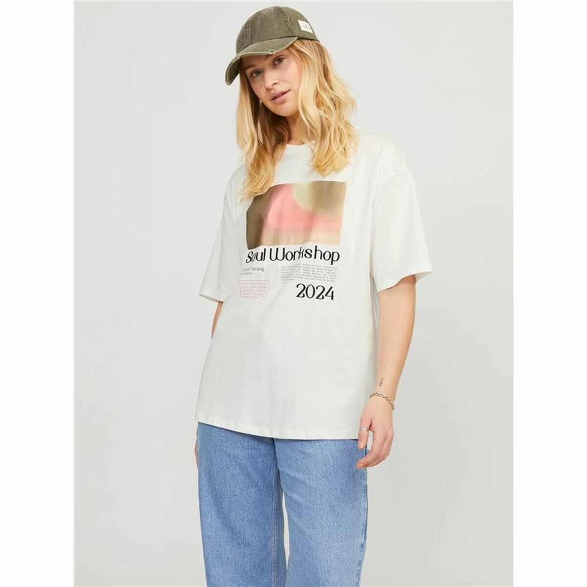 T-shirt med kortärm Dam Jack & Jones Jxpaige Vit - 3
