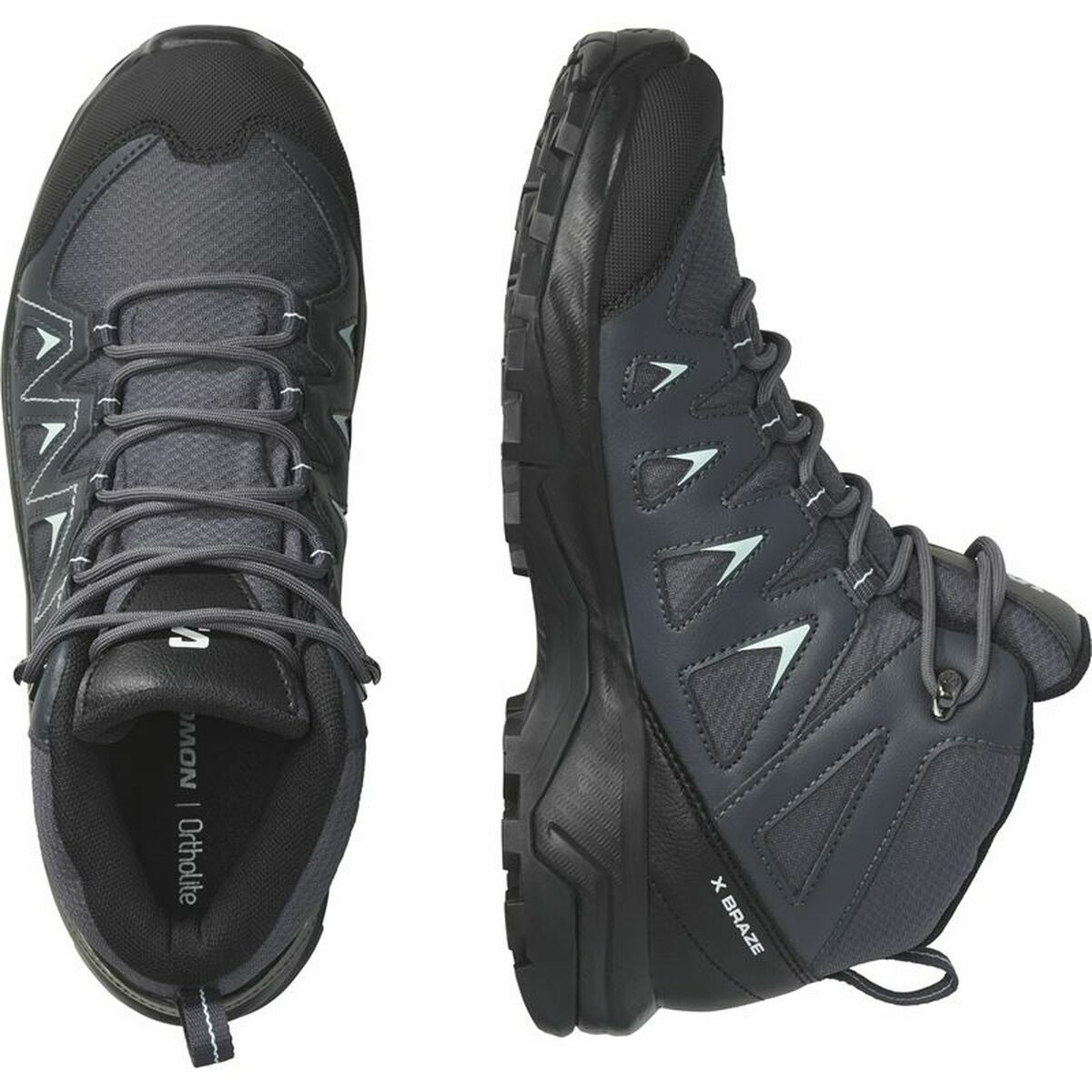 Vandring stövlar Salomon X Braze Mid Gore-Tex Kvinna Svart - 3