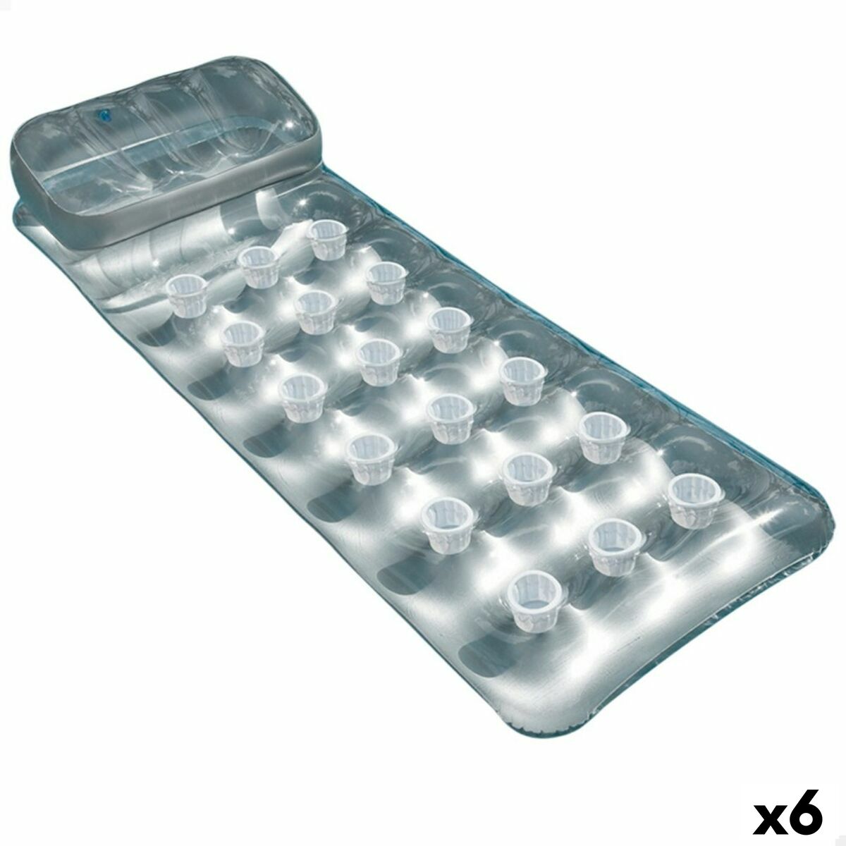 Luftmadrass Intex 18 Glas Silvrig 188 x 30 x 71 cm (6 antal) - 5