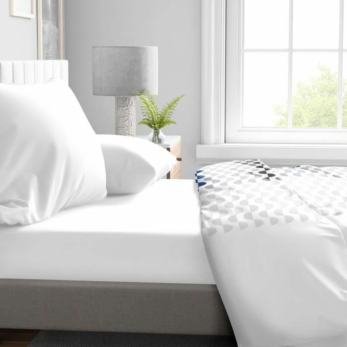 Inpassat underlakan HOME LINGE PASSION HP71760 Vit 90 x 190 + 30 cm - 3