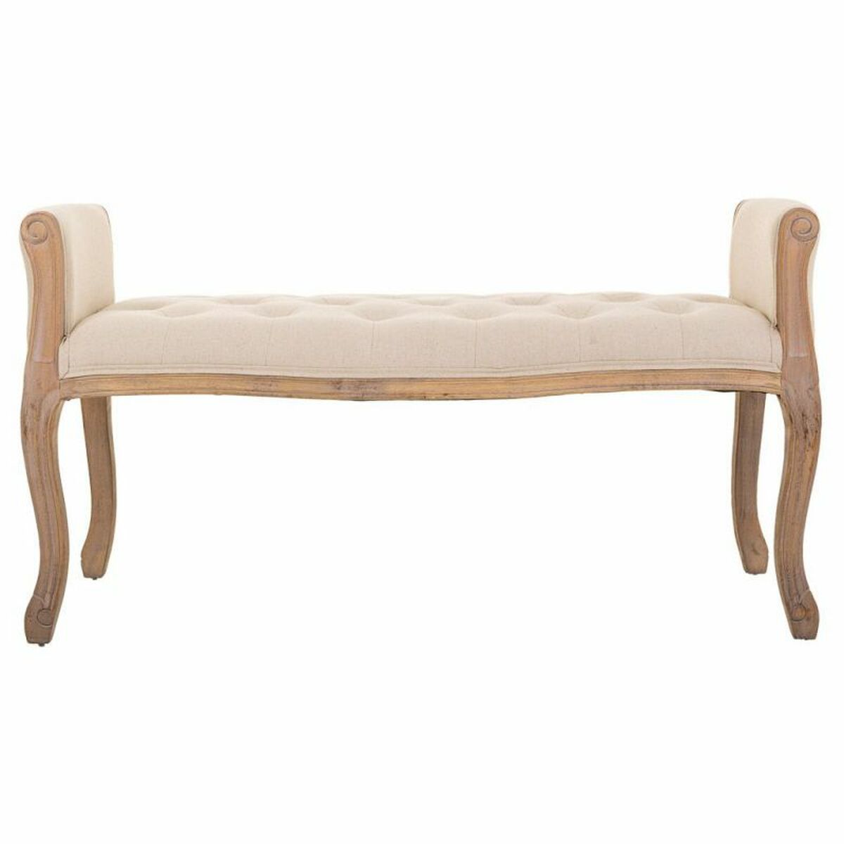 Sittpall Alexandra House Living Kräm Gummiträ 48 x 60 x 113 cm - 3