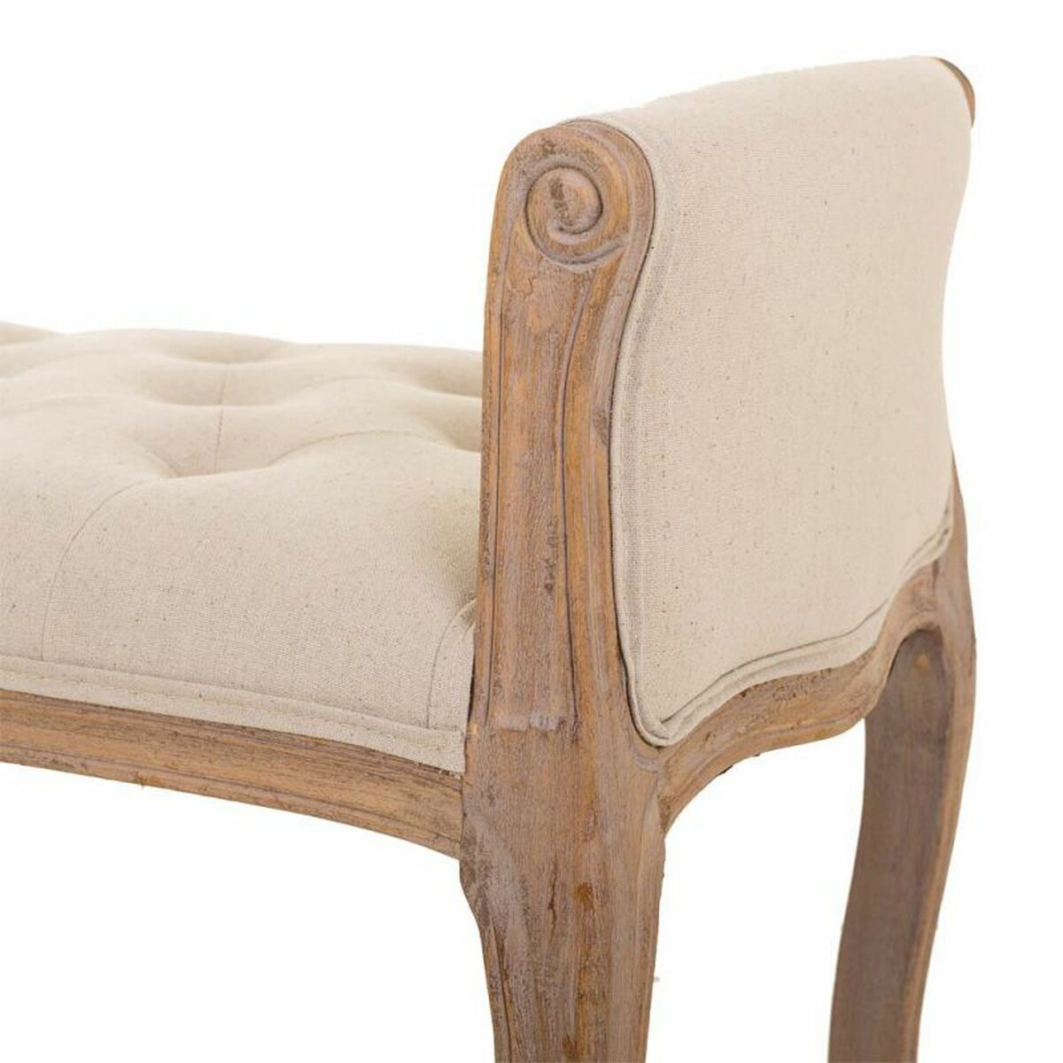 Sittpall Alexandra House Living Kräm Gummiträ 48 x 60 x 113 cm - 7