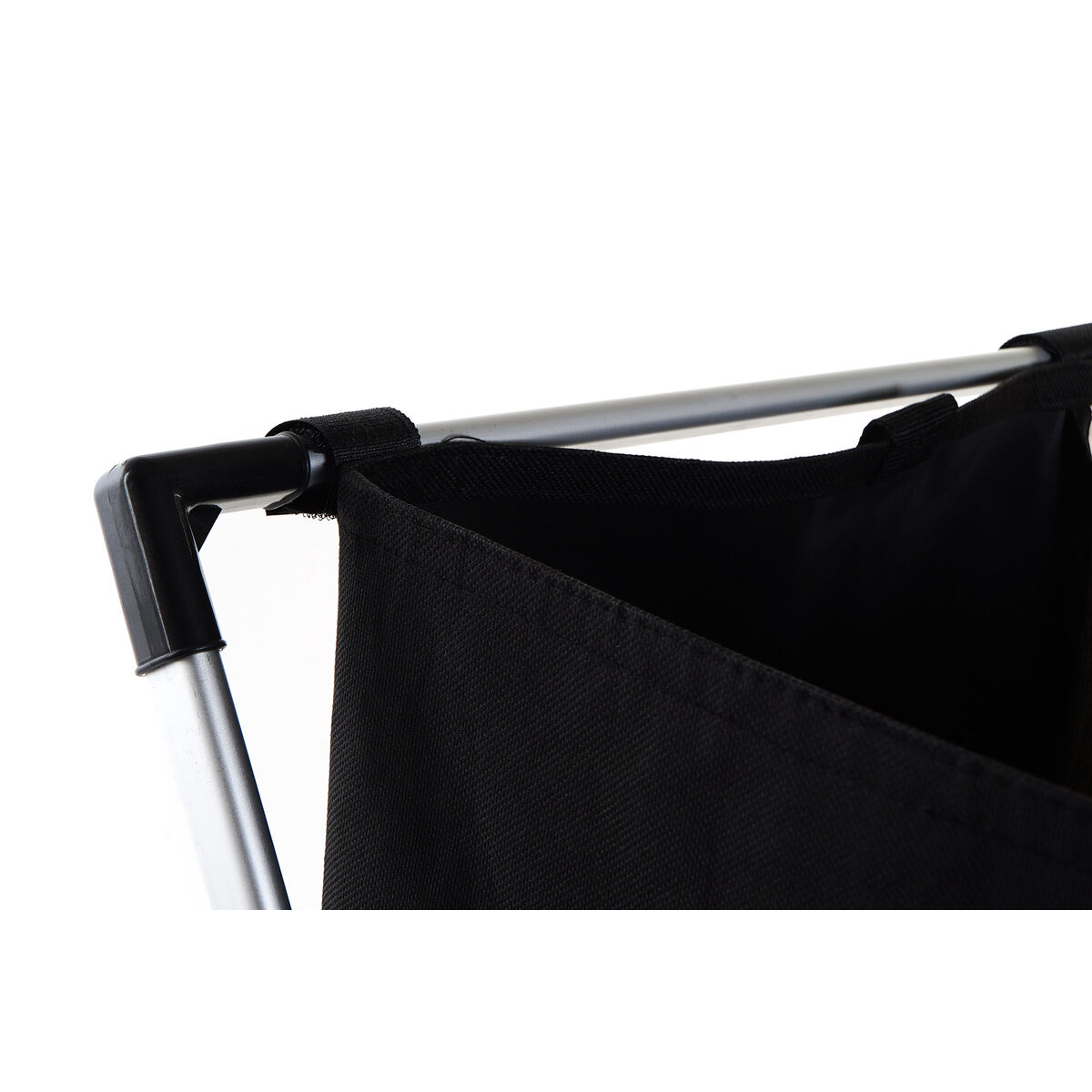 Tvättkorg DKD Home Decor Hopfällbar Double Metall Polyester (63 x 37 x 61 cm) - 5