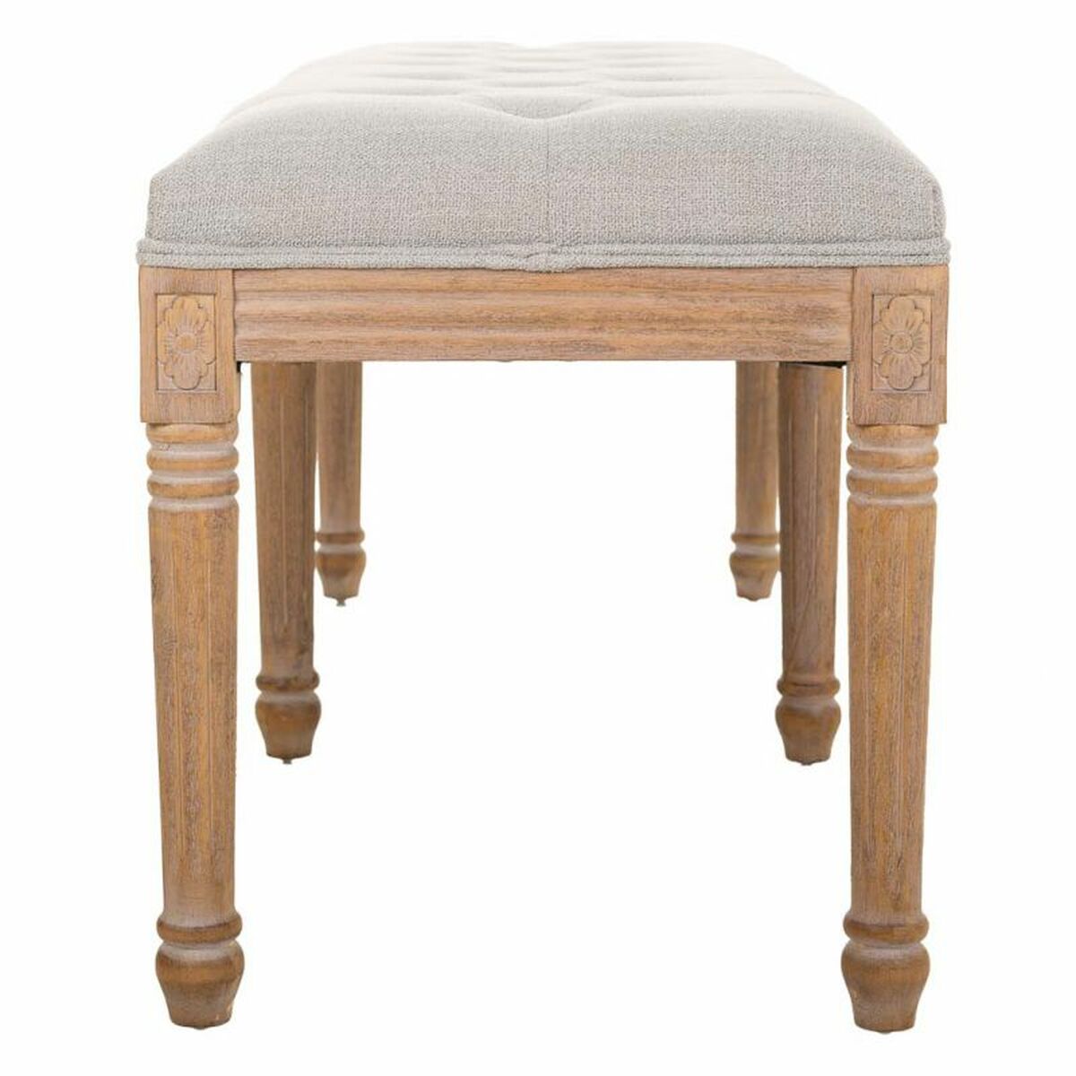 Sittpall Alexandra House Living Kräm Gummiträ 41 x 48 x 122 cm - 3
