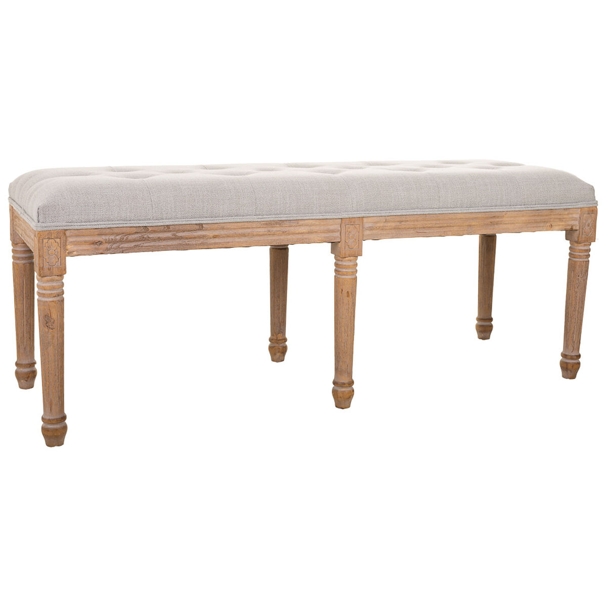 Sittpall Alexandra House Living Kräm Gummiträ 41 x 48 x 122 cm