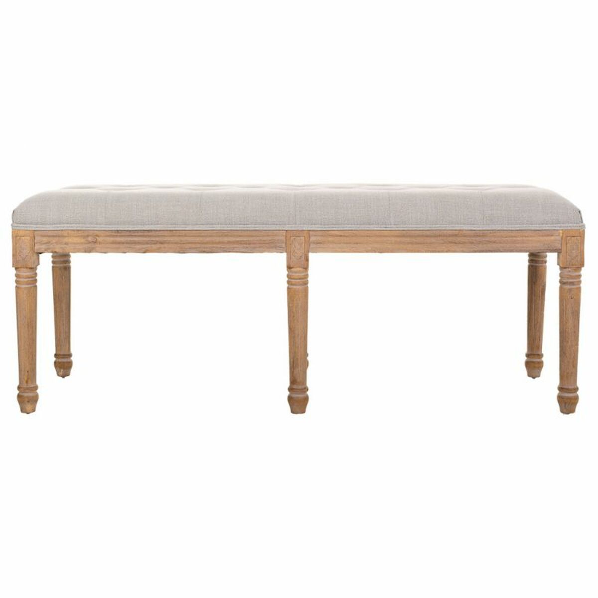 Sittpall Alexandra House Living Kräm Gummiträ 41 x 48 x 122 cm - 2