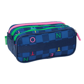 Bag Benetton Damero Marinblå 21,5 x 10 x 8 cm