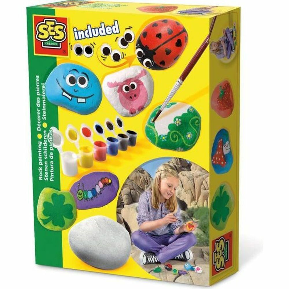 Målarset SES Creative Pinta piedras Gul