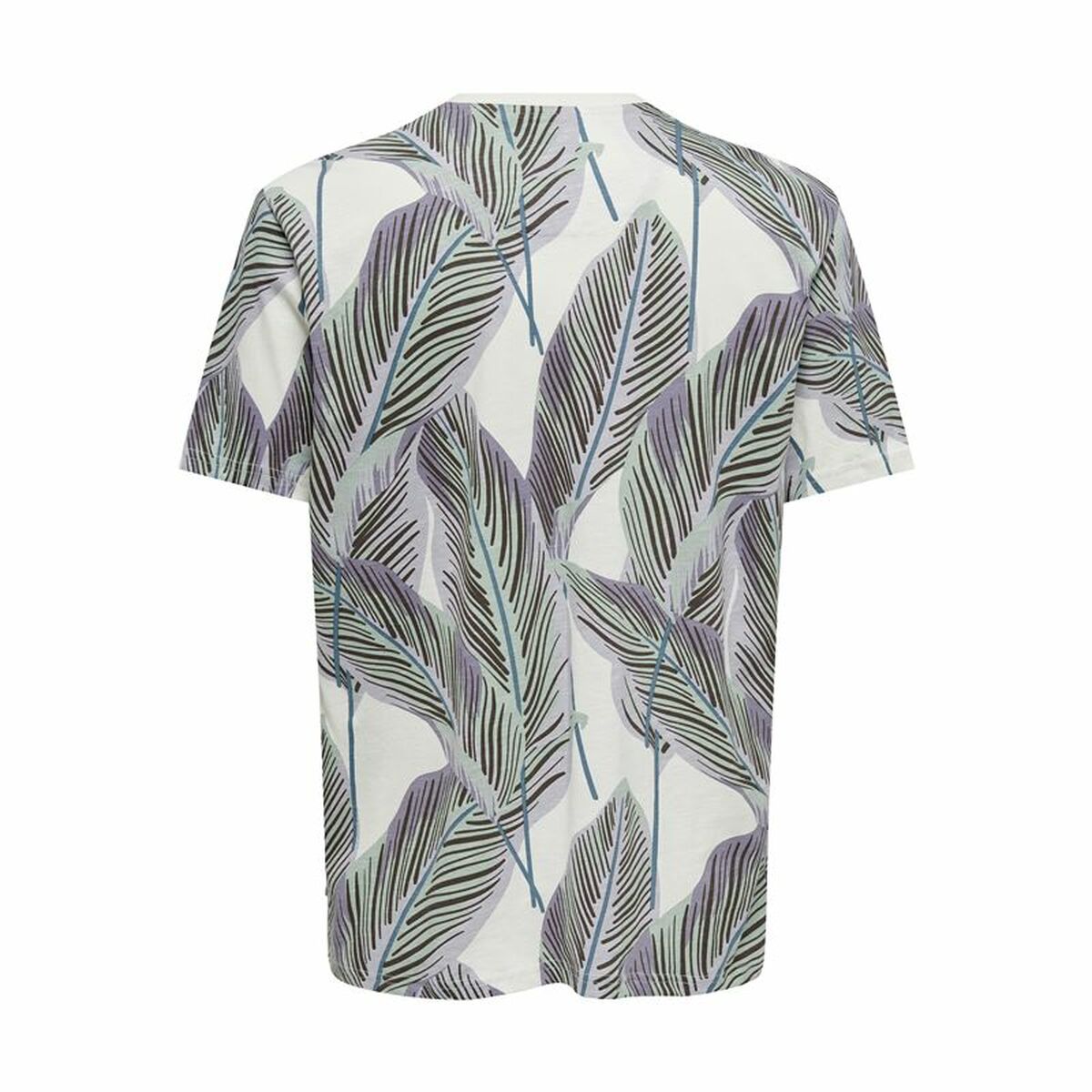 T-shirt med kortärm Herr Only & Sons Onskobe Reg Banana Leaf Blå Vit - 2