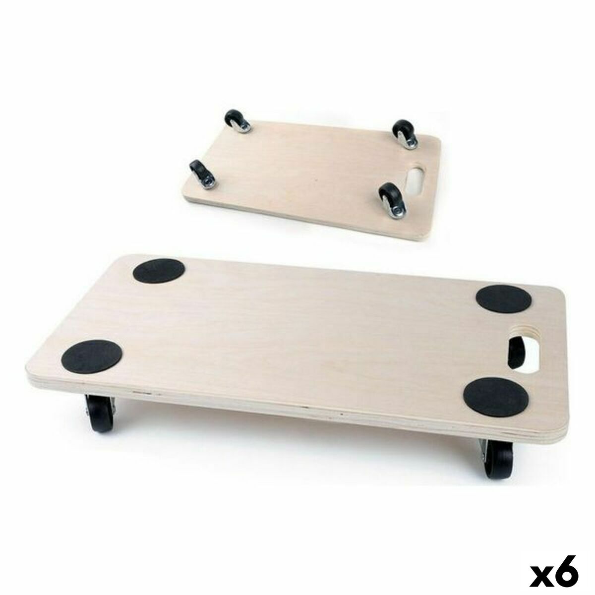 Träpall med hjul Bricotech (57,5 x 29 x 1,8 cm) Trä 57,5 x 29 x 1,8 cm - 3
