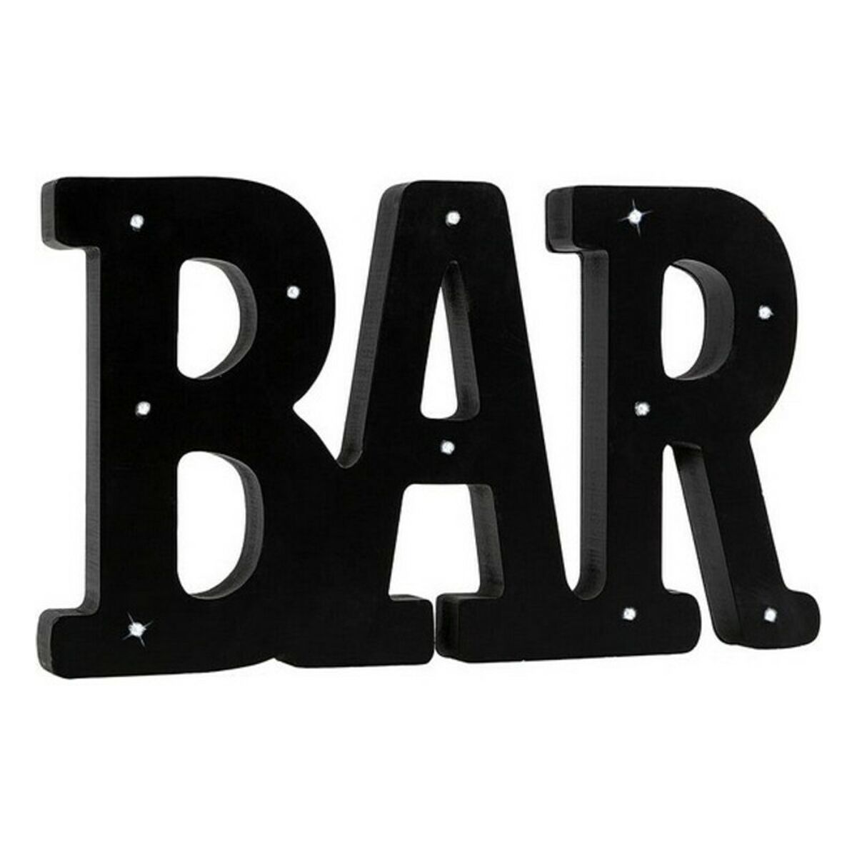 Väggdekoration Bar Svart 36 x 2 x 21 cm - 2
