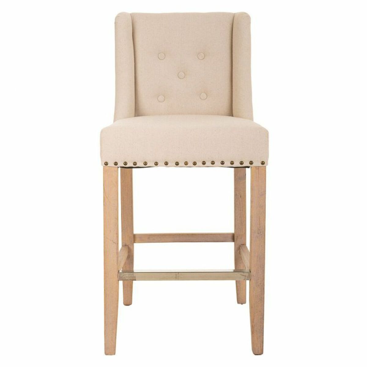 Sittpall Alexandra House Living Grå Gummiträ 58 x 104 x 48 cm - 2