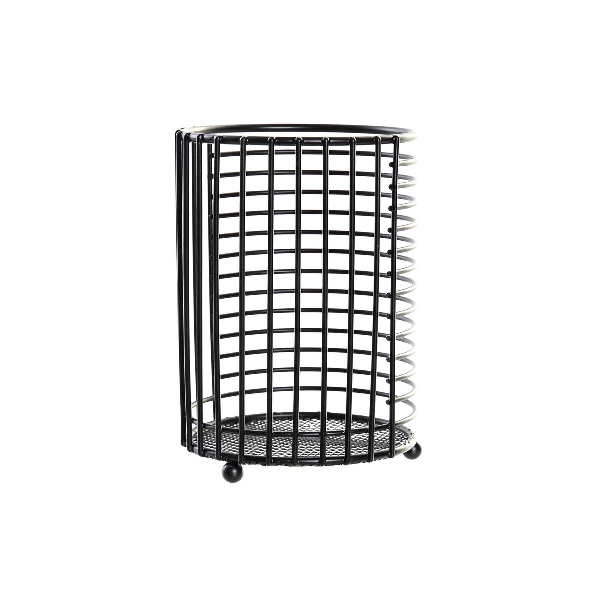 Bestickhållare DKD Home Decor Galler Svart Metall Loft (11,5 x 11,5 x 16 cm)