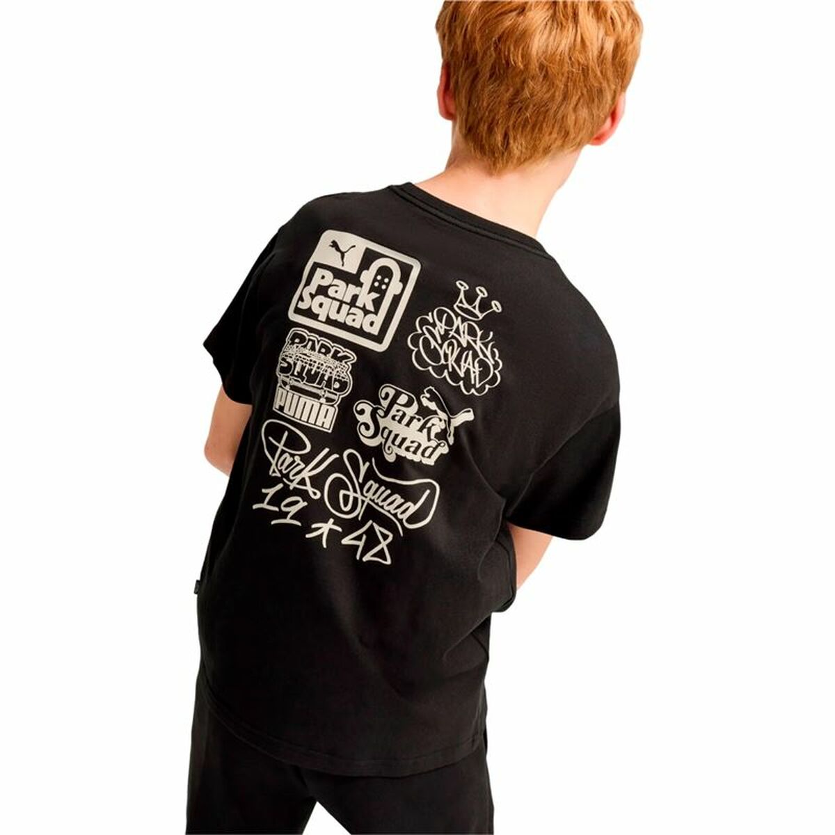 Barn T-shirt med kortärm Puma Essenntials+ Mid 90S Graphic Svart - 4