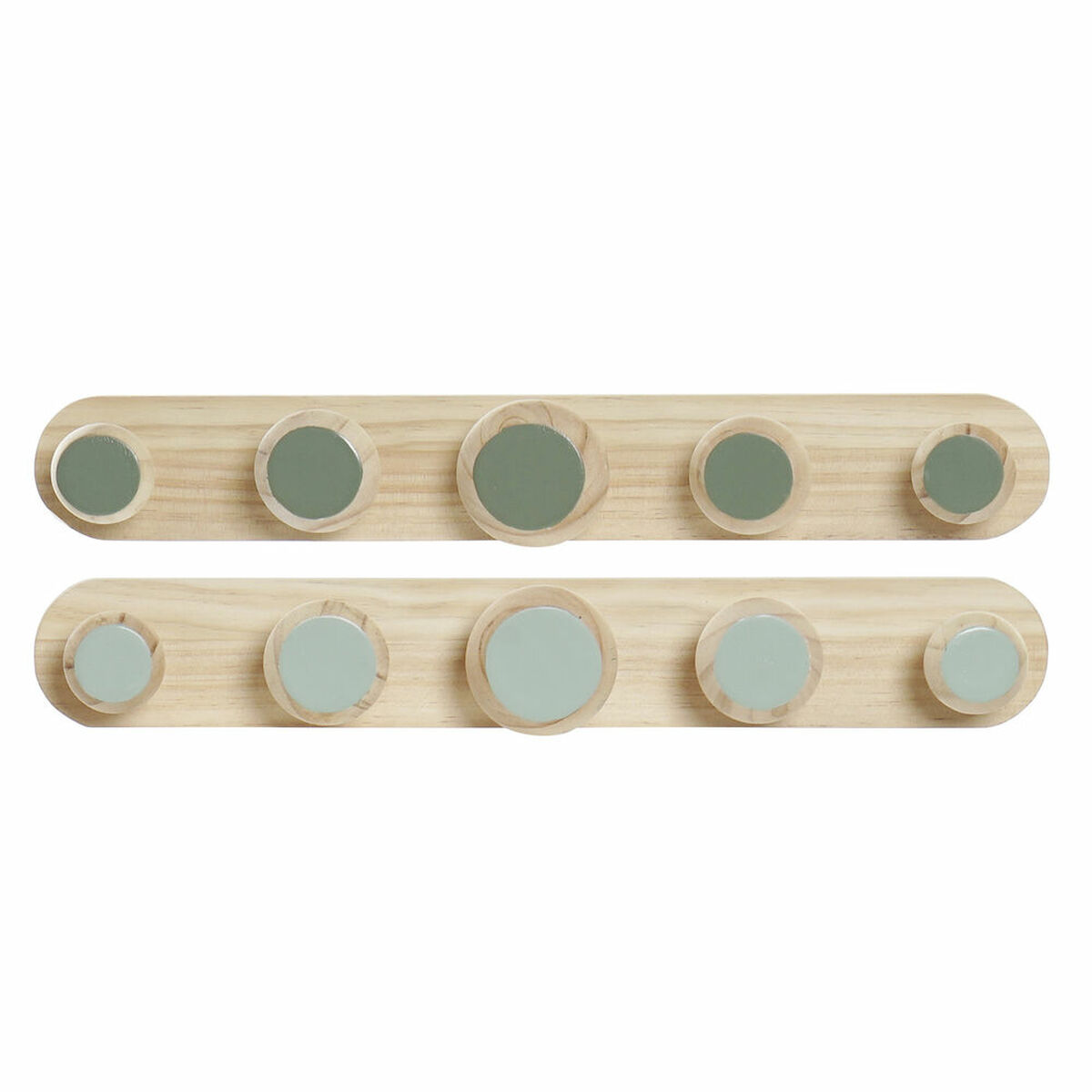 Väggmonterad rockhängare DKD Home Decor Plast Trä MDF Tropiskt 48 x 6 x 7,5 cm (2 antal) - 7