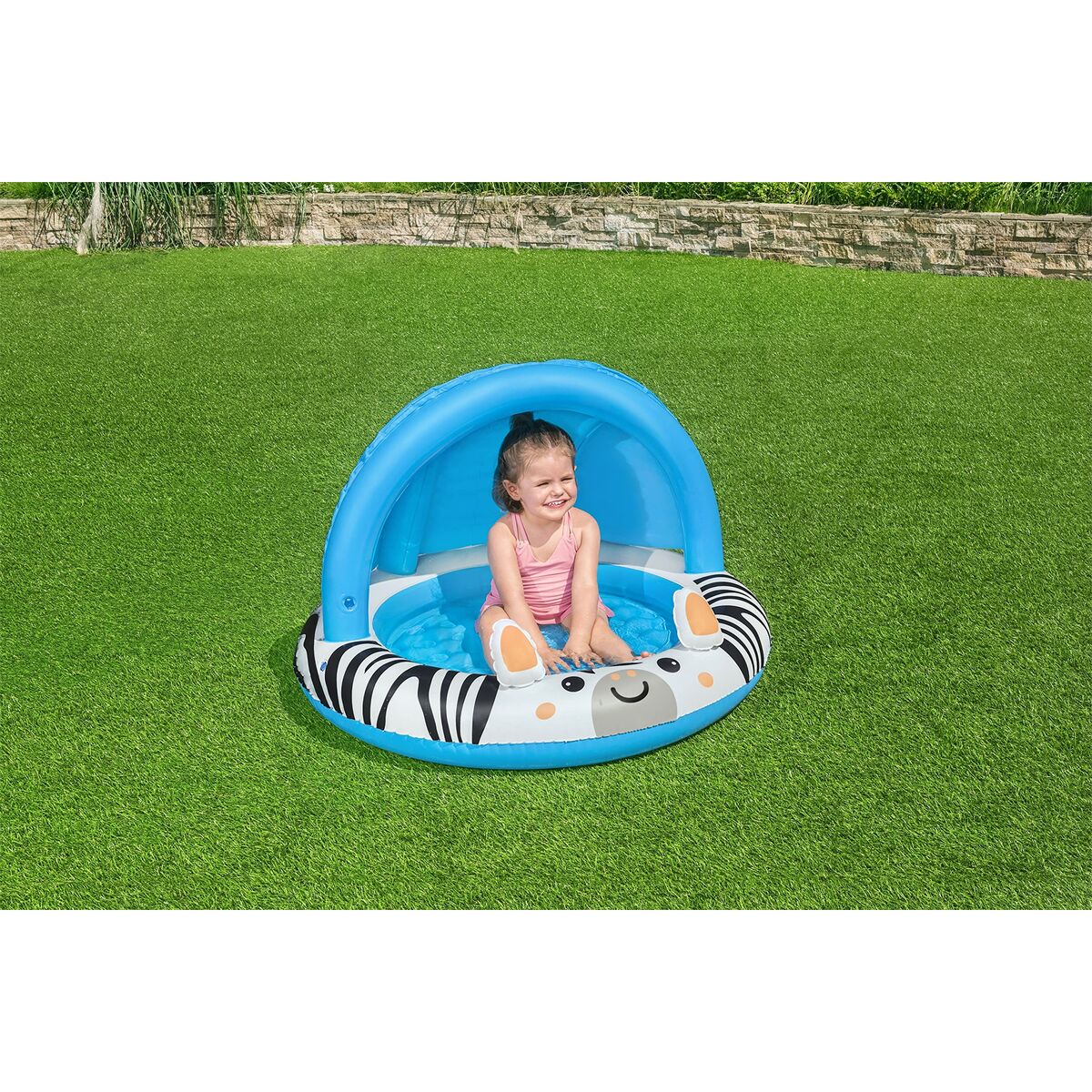 Bestway Uppblåsbar Barnpool Safari Ring 97x66cm +2 År Trädgård 52559 - 2