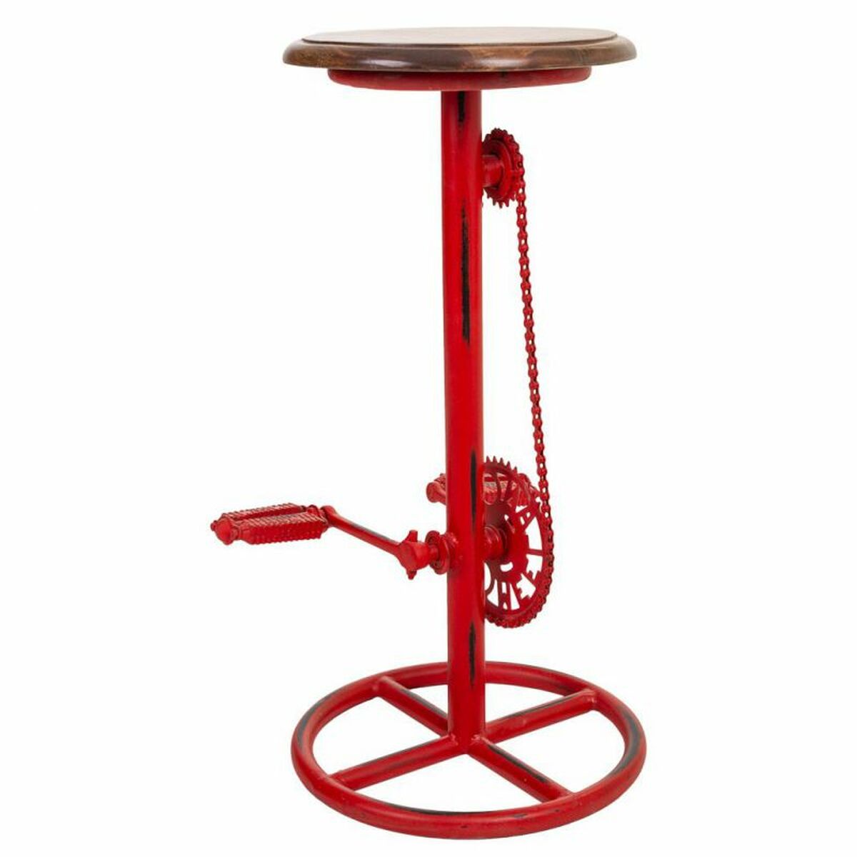 Sittpall Alexandra House Living Röd Trä Järn 40 x 73 x 40 cm Pedaler - 5