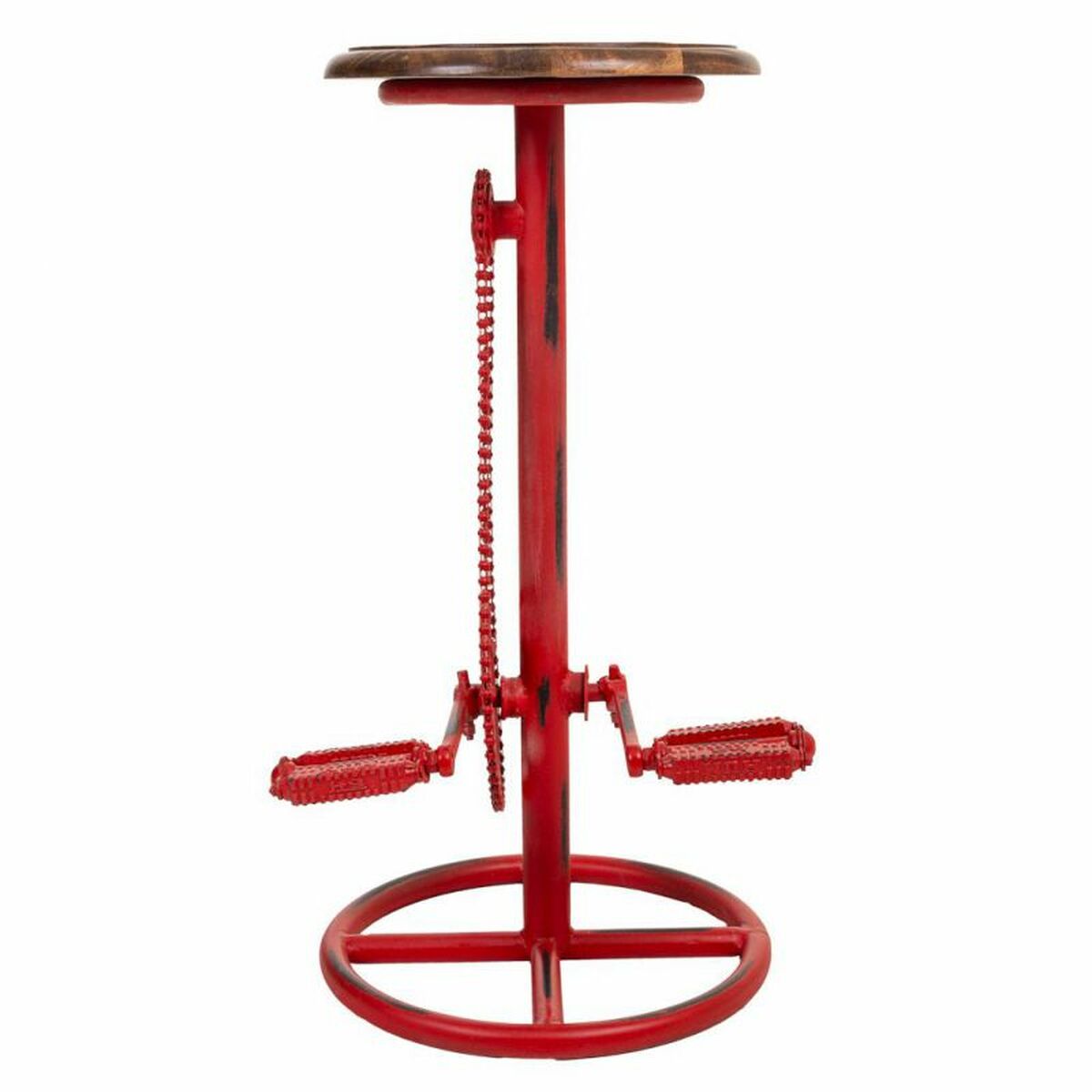 Sittpall Alexandra House Living Röd Trä Järn 40 x 73 x 40 cm Pedaler - 4
