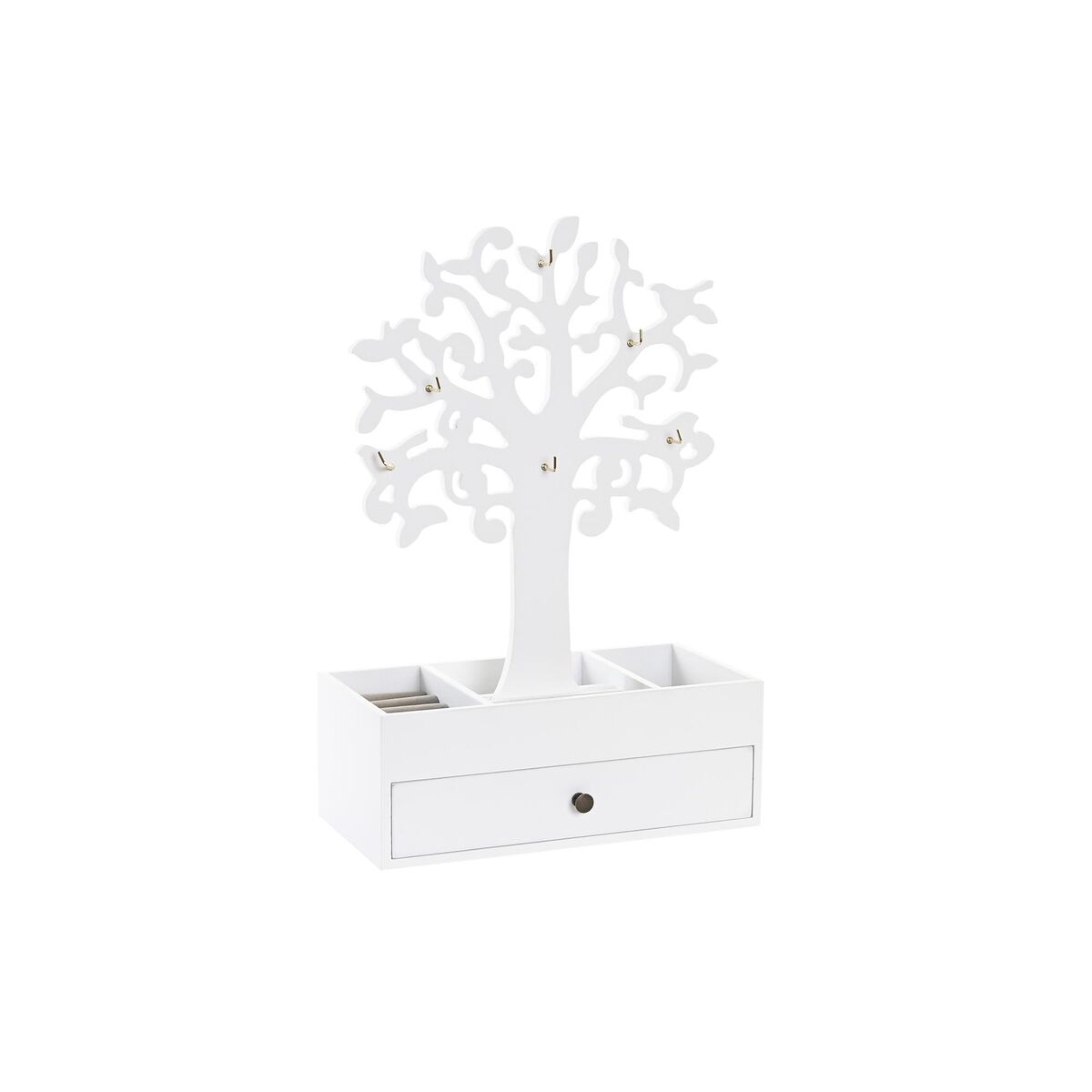 Smyckeskrin DKD Home Decor Vit Trä MDF (24 x 12 x 36 cm)