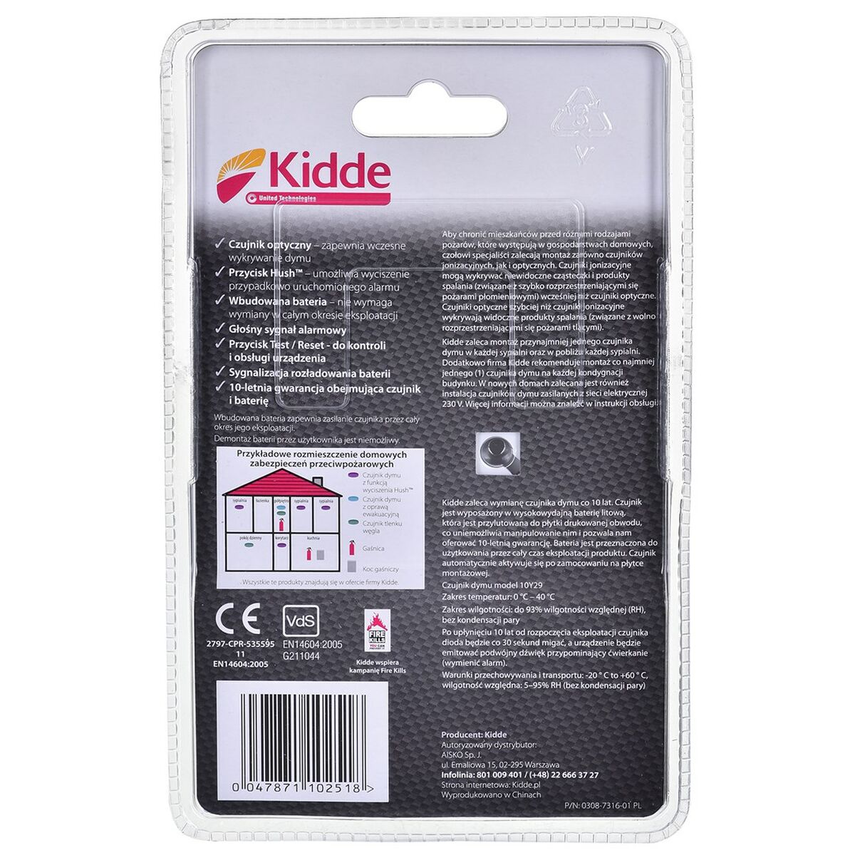 Rökdetektor Kidde 10Y29A - 3
