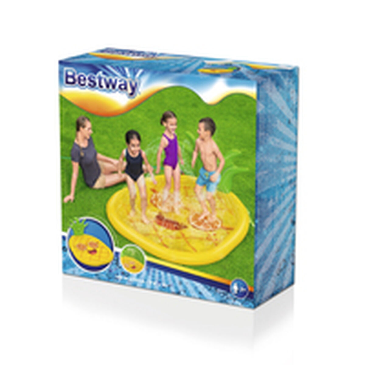 Bestway Sprinkler Uppblåsbar Ananasmadrass 196x165 cm +2 År Trädgård 52565 - 13