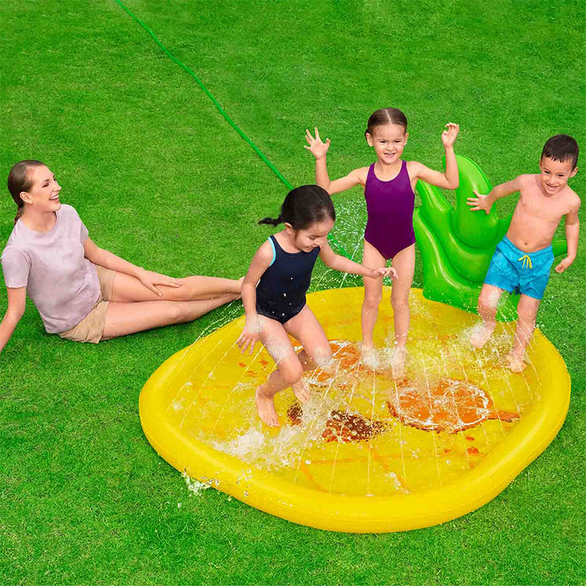 Bestway Sprinkler Uppblåsbar Ananasmadrass 196x165 cm +2 År Trädgård 52565 - 10