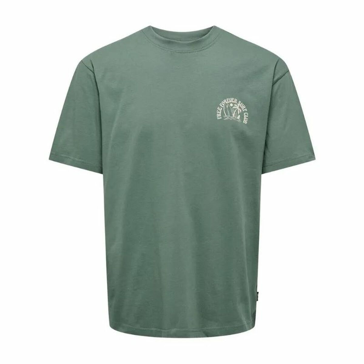 T-shirt med kortärm Herr Only & Sons Onskylan Rlx Icon Mörkgrön