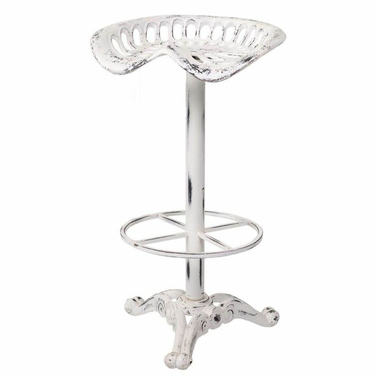 Sittpall Alexandra House Living Vit Järn 34 x 80 x 44 cm - 4