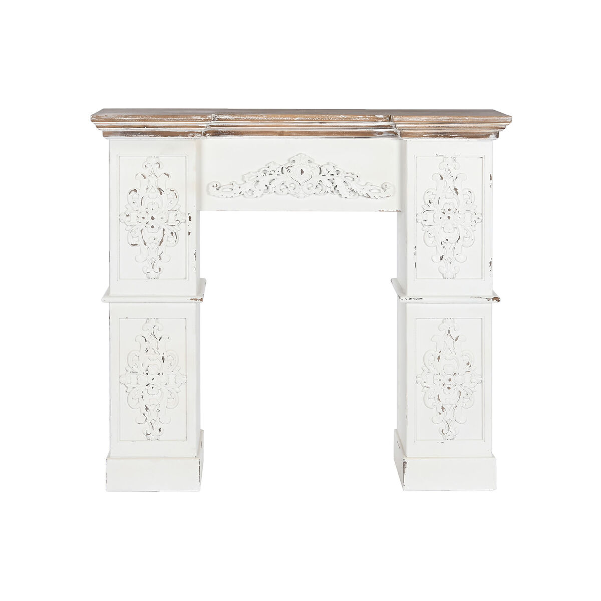 Öppen spis Home ESPRIT Vit Naturell Gran Trä MDF 120 x 29,5 x 116 cm - 5