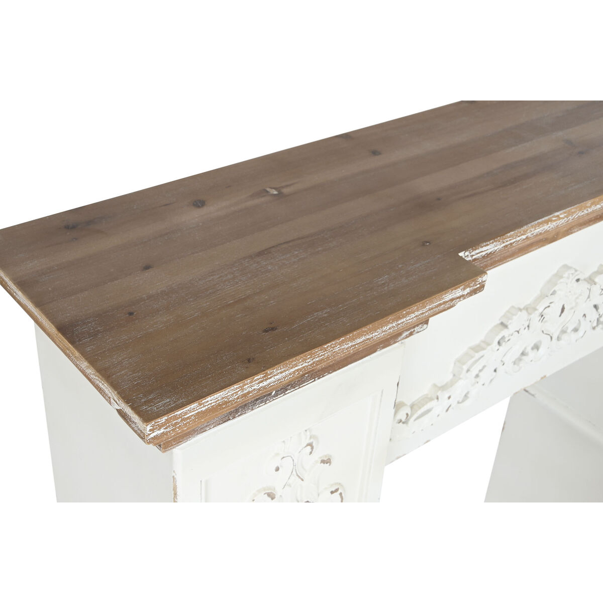 Öppen spis Home ESPRIT Vit Naturell Gran Trä MDF 120 x 29,5 x 116 cm - 2