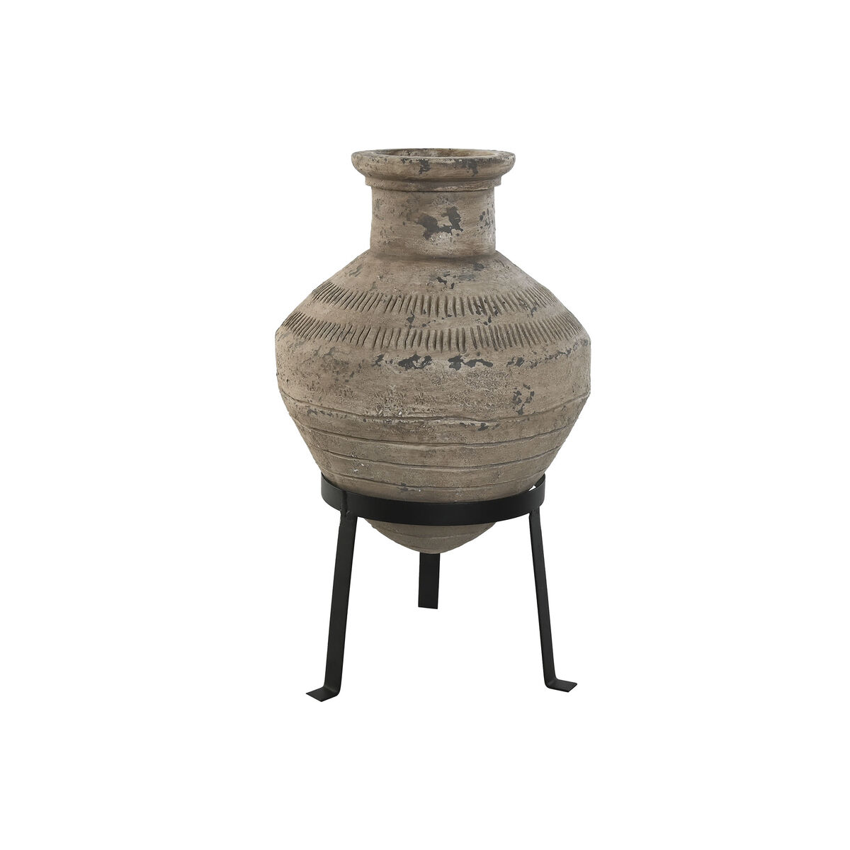 Vas Home ESPRIT Svart Beige Metall Magnesium 28 x 28 x 47 cm