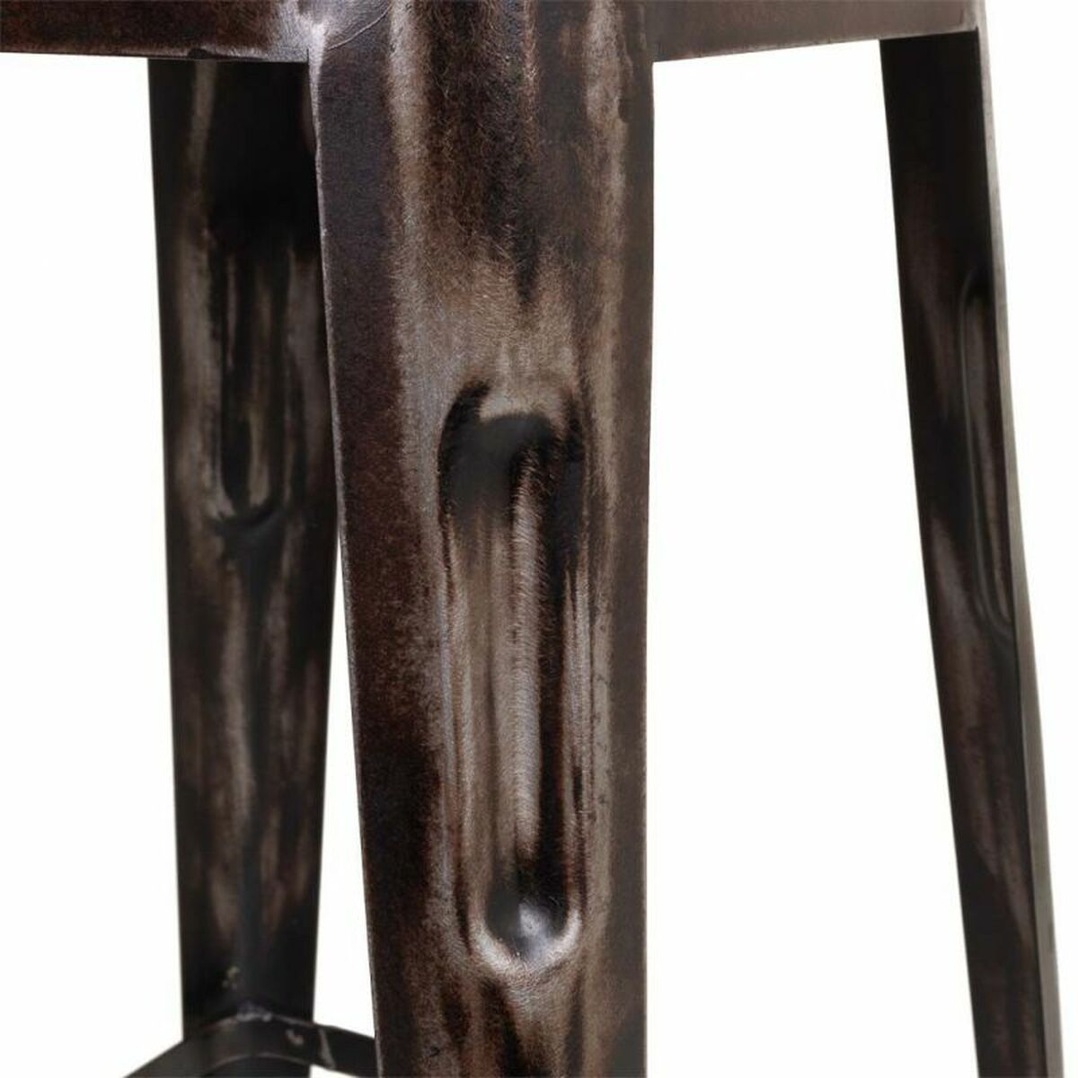 Sittpall Alexandra House Living Brun Svart Läder Järn 40 x 75 x 40 cm - 3