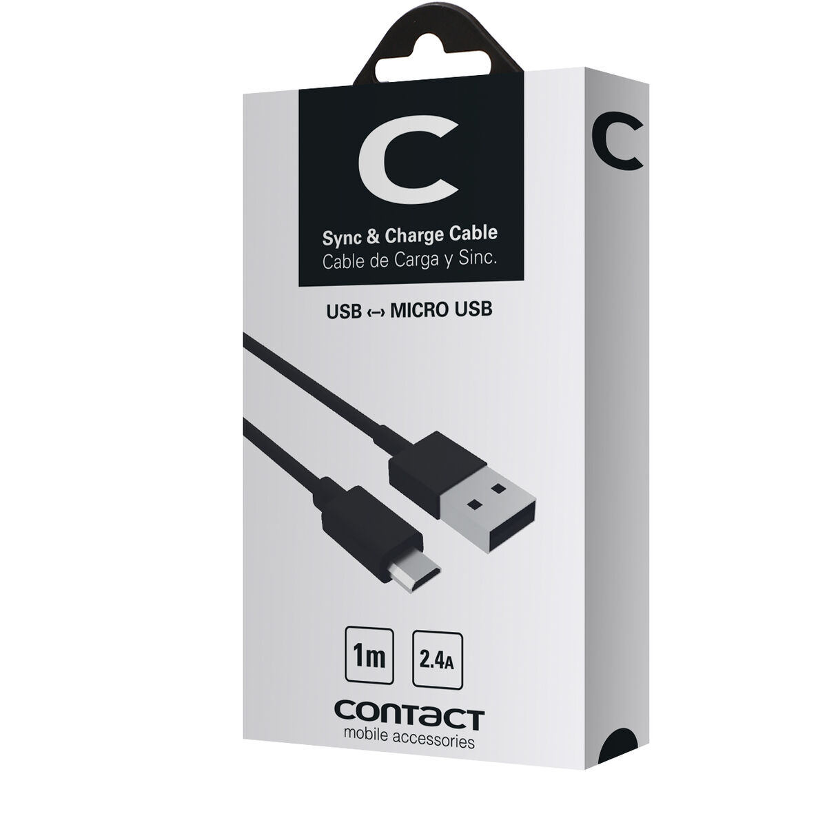 USB-kabel till mikro-USB Contact 1 m Svart - 5