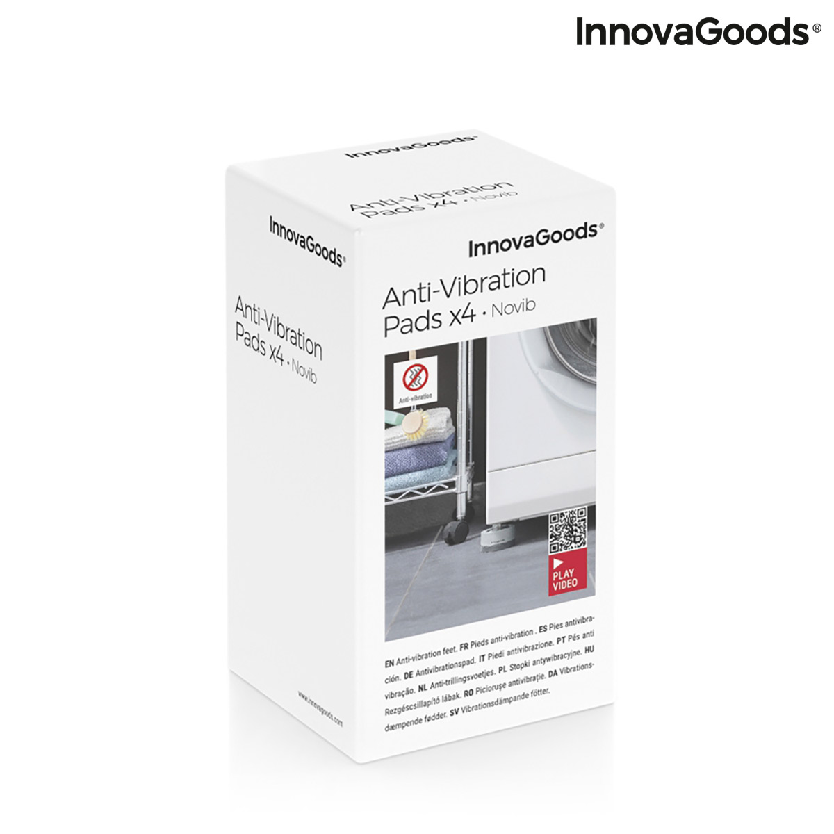 Uppsättning Stapelbara Antivibrationsfötter Novib InnovaGoods 4 antal - 2