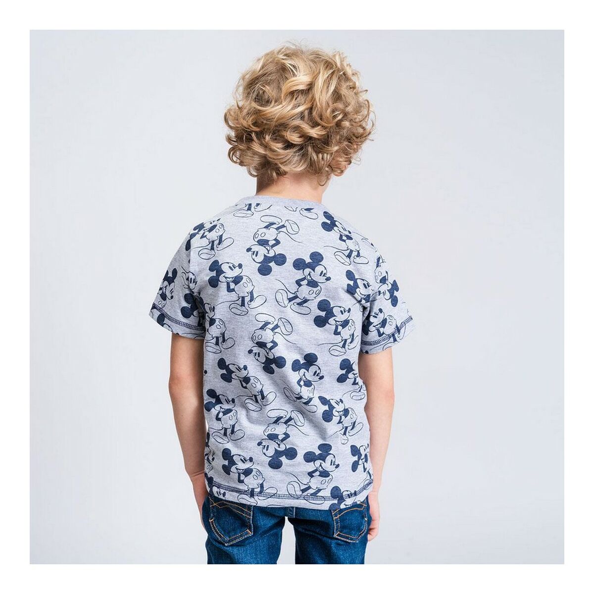 Barn T-shirt med kortärm Mickey Mouse Grå - 4