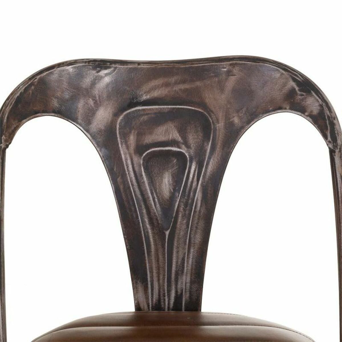 Sittpall Alexandra House Living Brun Svart Läder Järn 53 x 105 x 49 cm - 6