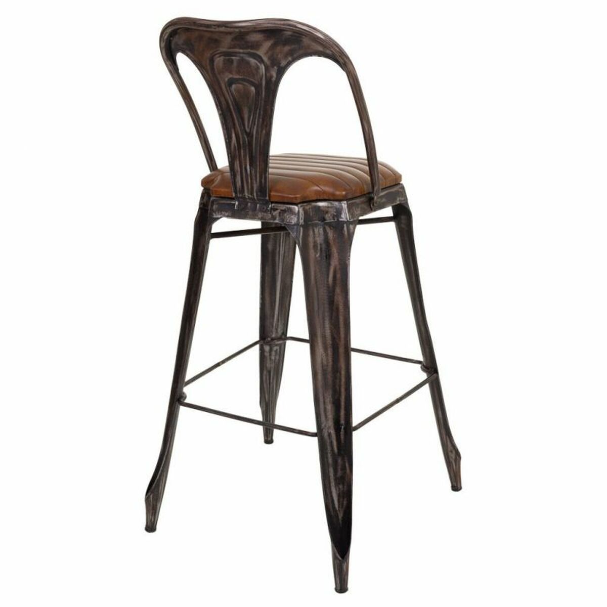 Sittpall Alexandra House Living Brun Svart Läder Järn 53 x 105 x 49 cm - 5