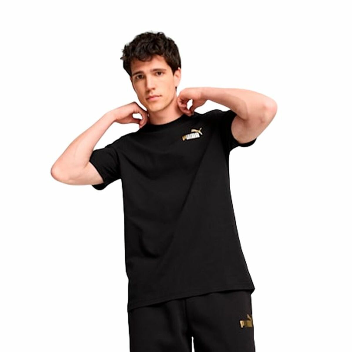 T-shirt med kortärm Herr Puma Ess Tape Minimal Gold - 3