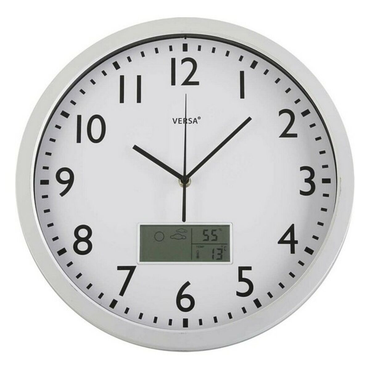 Väggklocka Versa 18560239 Vit Plast Minimalistisk 4 x 35 x 35 cm