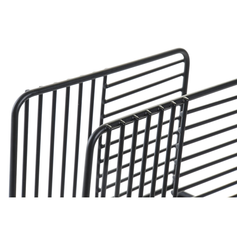 Servetthållare DKD Home Decor Galler Svart Metall 15,5 x 6,5 x 11,5 cm - 3