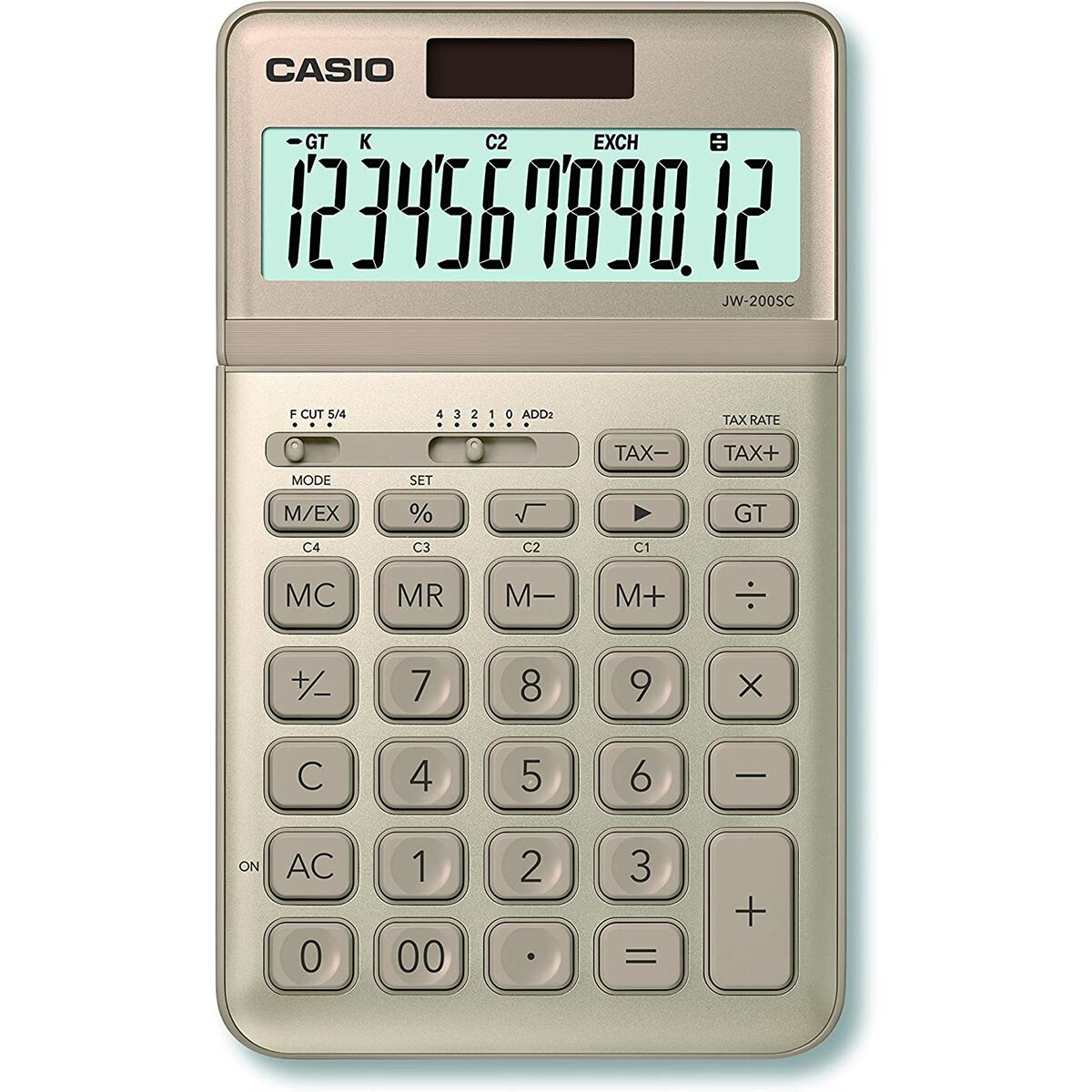 Kalkylator Casio JW-200SC-GD Gyllene Plast - 3