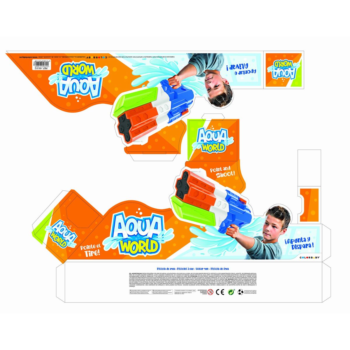 Vattenpistol Colorbaby AquaWorld 45 x 19 x 7 cm (6 antal) - 9