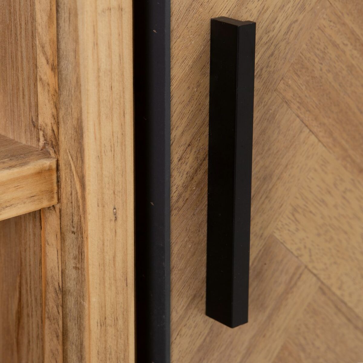 Skänk SPIKE Svart Naturell Trä Metall Askträ Trä MDF 90 x 36 x 115,5 cm - 15