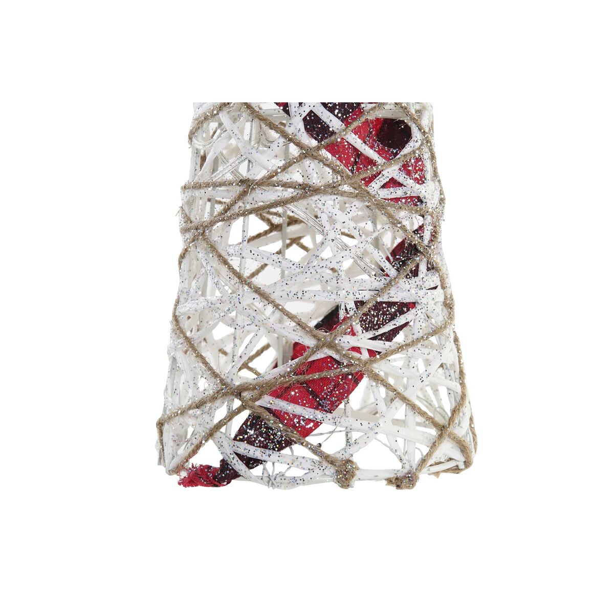 Dekoration DKD Home Decor Koner Jul LED Vit Svart Röd Naturell Snöfall 20 x 20 x 80 cm (3 Delar) - 3