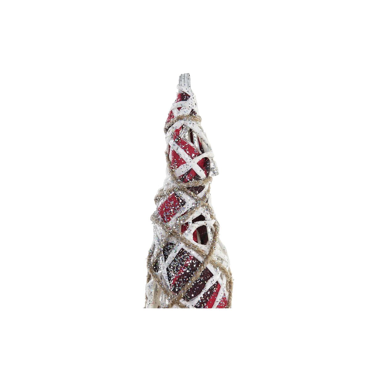 Dekoration DKD Home Decor Koner Jul LED Vit Svart Röd Naturell Snöfall 20 x 20 x 80 cm (3 Delar) - 2