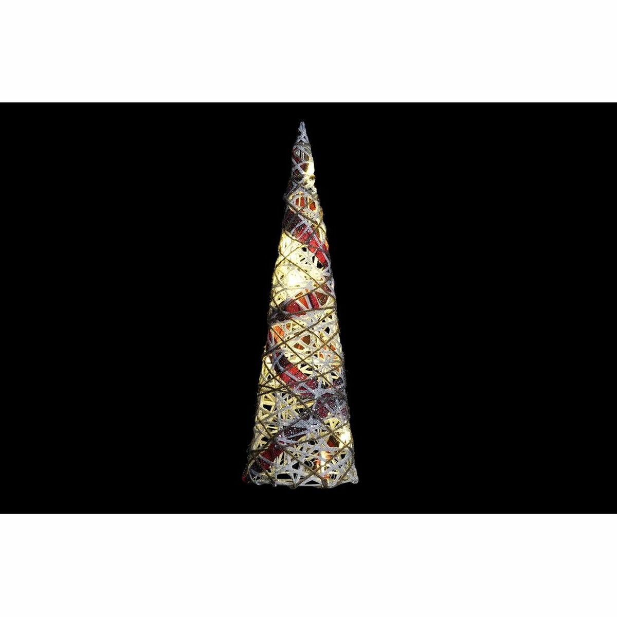 Dekoration DKD Home Decor Koner Jul LED Vit Svart Röd Naturell Snöfall 20 x 20 x 80 cm (3 Delar) - 4