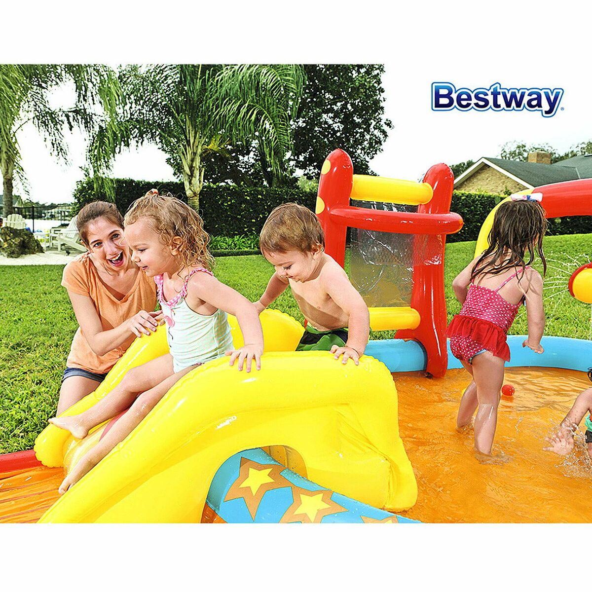 Bestway Uppblåsbart Spel Pool Bowling 435x213x117 cm +2 År Trädgård 53068 - 5